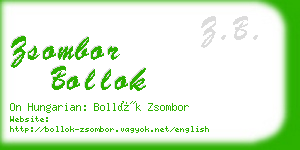 zsombor bollok business card